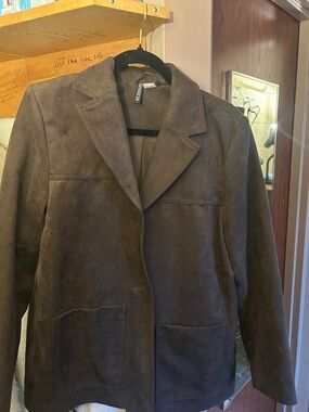 H&M Brown Suede Utility Jacket